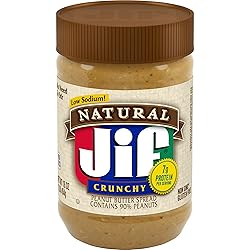 Jif Natural Crunchy Peanut Butter Spread, 16 Ounces