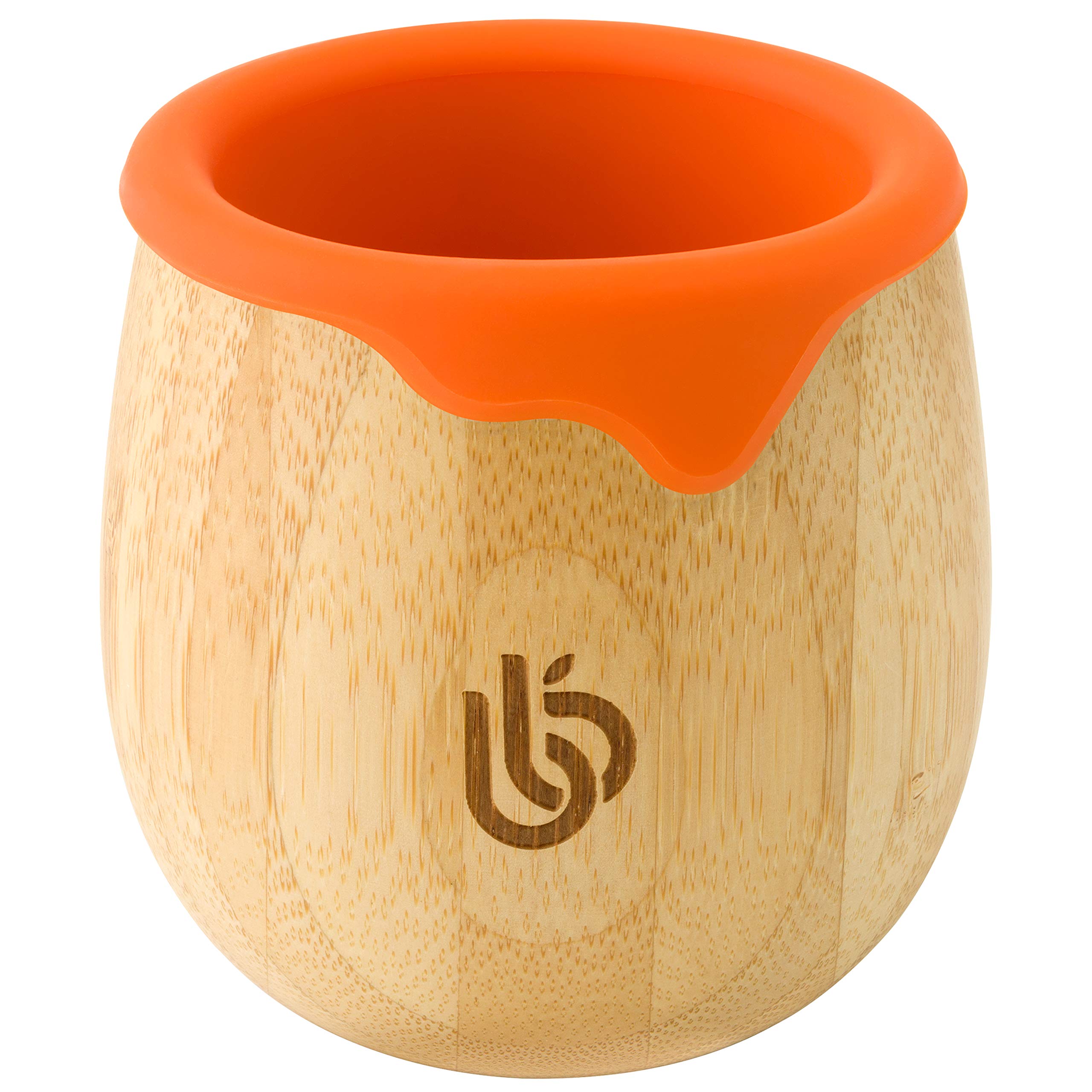 bamboo bamboo Baby and Dinky Toddler Cup, Bamboo Sippy Cup for Toddlers, with Silicone Drip Rim for Teeth and Gum Protection, 150ml Capacity Baby Cup for Transitioning Toddlers (Orange)