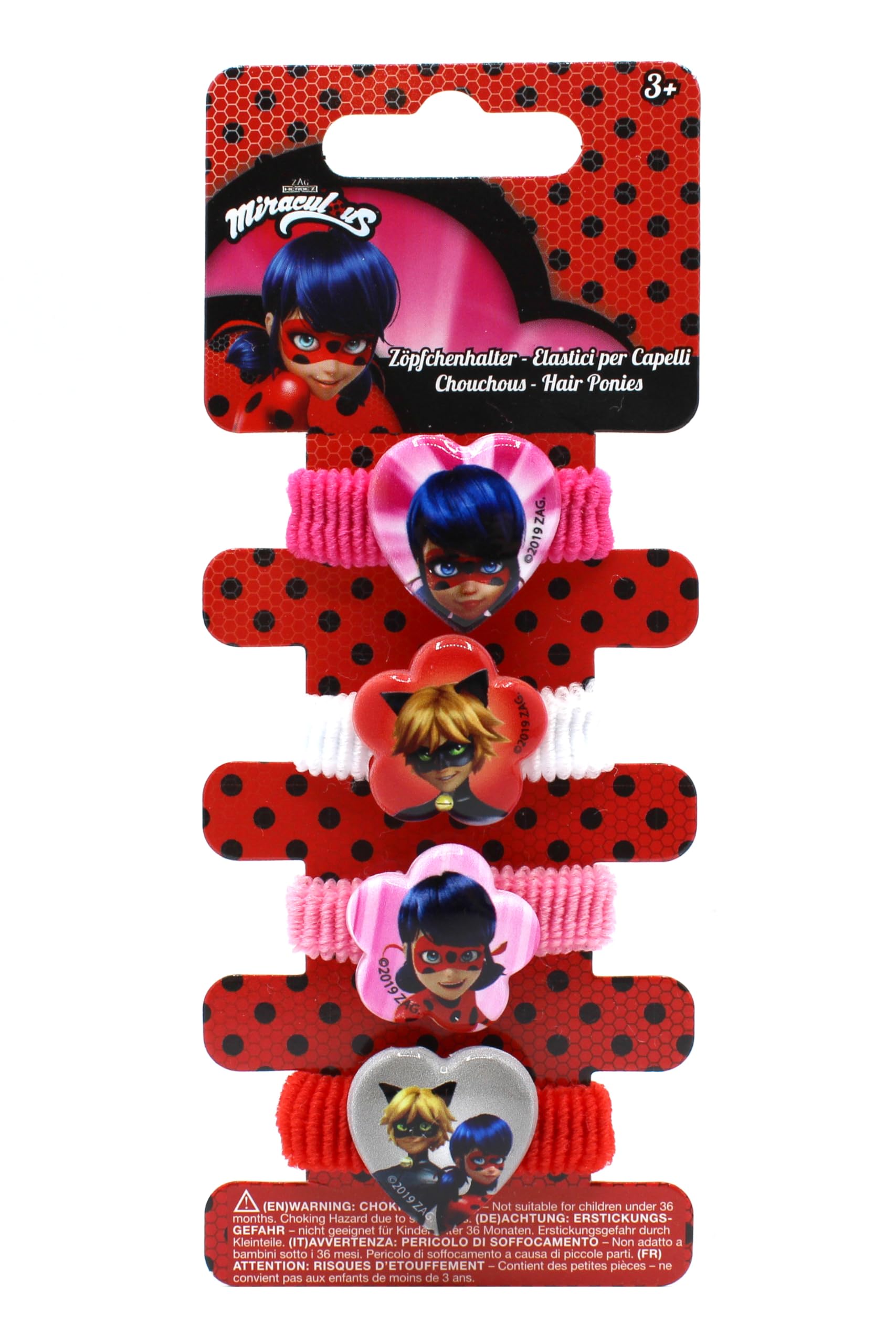 Joy Toy 65978 Figures and Miraculous 4 Characters Zöpfchen Holder on Backercard 5X1X15 cm Girls