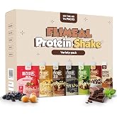 Flimeal Variety Pack Protein Shake, 20g+ Protein, Low Sugar, Keto-Friendly Meal Replacement Shake, With Crunchy Protein Balls (14 Servings, Variety)