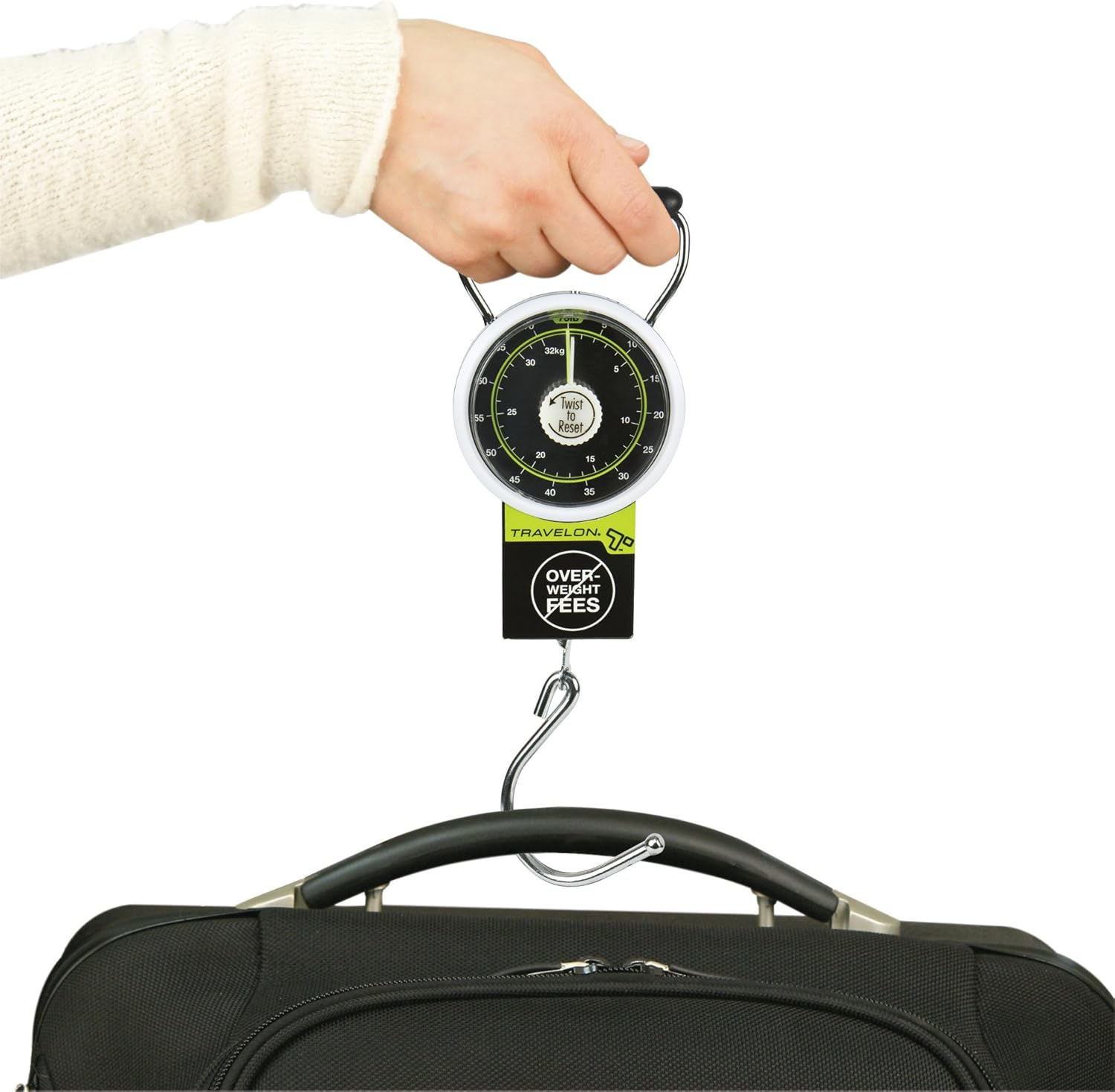 | Travelon Stop & Lock Luggage Scale, Black, One Size | Luggage Scales