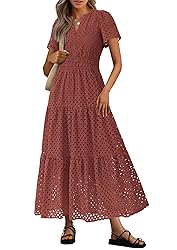 PRETTYGARDEN Womens 2025 Summer Maxi Dress Short