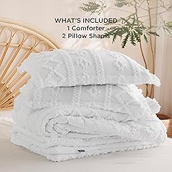 Bedsure Tufted Boho Comforter Set Full Size