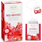 Ronnefeldt Teavelope Red Berries Fruit Tea Bags, Caffeine Free, 25 Ct | Apple, Hibiscus &amp; Rose Hip, Strawberry-Raspberry Flavor, German, Hot or Iced, Individually Wrapped, 25 Count, Pack of 1