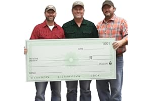 Giant Check | 36x16 Dry Erase Big Check for Presentations - Oversized Fake Check Award
