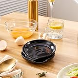 Swuut Ceramic Spoon Rest Set of 2 - Black Spoon Holders for Kitchen view 3