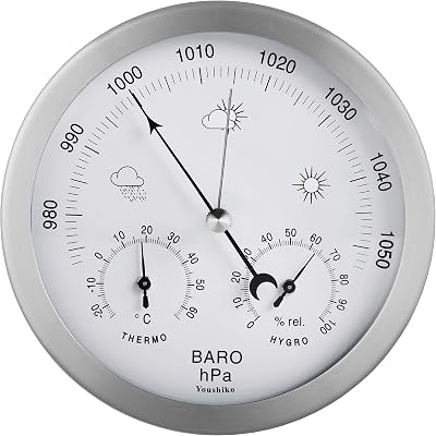 Youshiko 3 in 1 Weather Station Stainless Steel Frame 14 cm UK Warranty