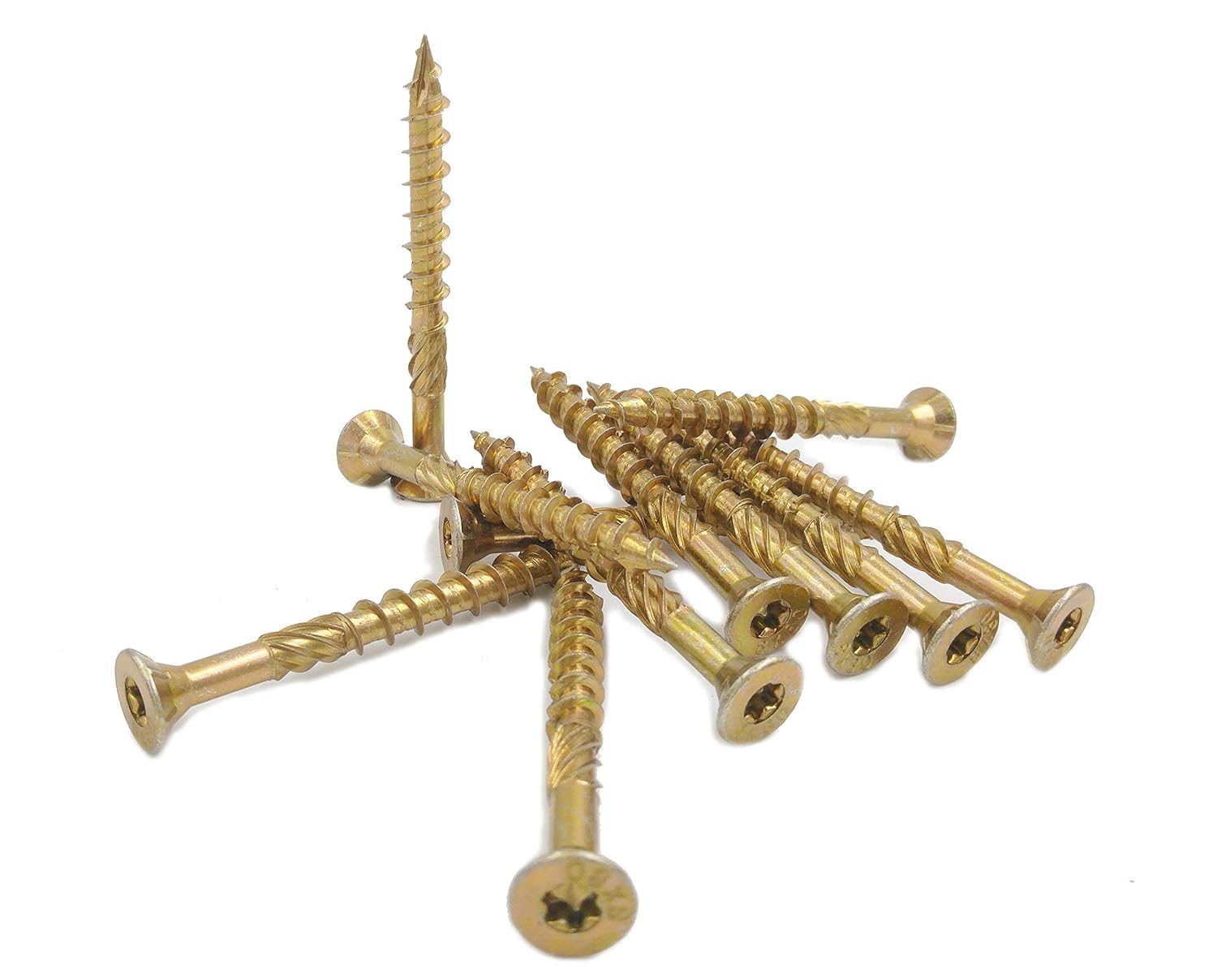 Tornillos para madera con cabeza avellanada Torx de acero galvanizado amarillo con homologación Tornillos para madera con cabeza avellanada Torx de acero galvanizado amarillo con homologación