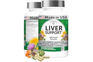 Lunakai USA Made Liver Cleanse Detox & Repair – Herbal Liver Support Supplement with Milk Thistle, Artichoke & NAC – Daily Detox, 60ct