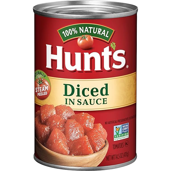 HUNT’S DICED TOMATOES IN SAUCE, PERFECT FOR CHILI...