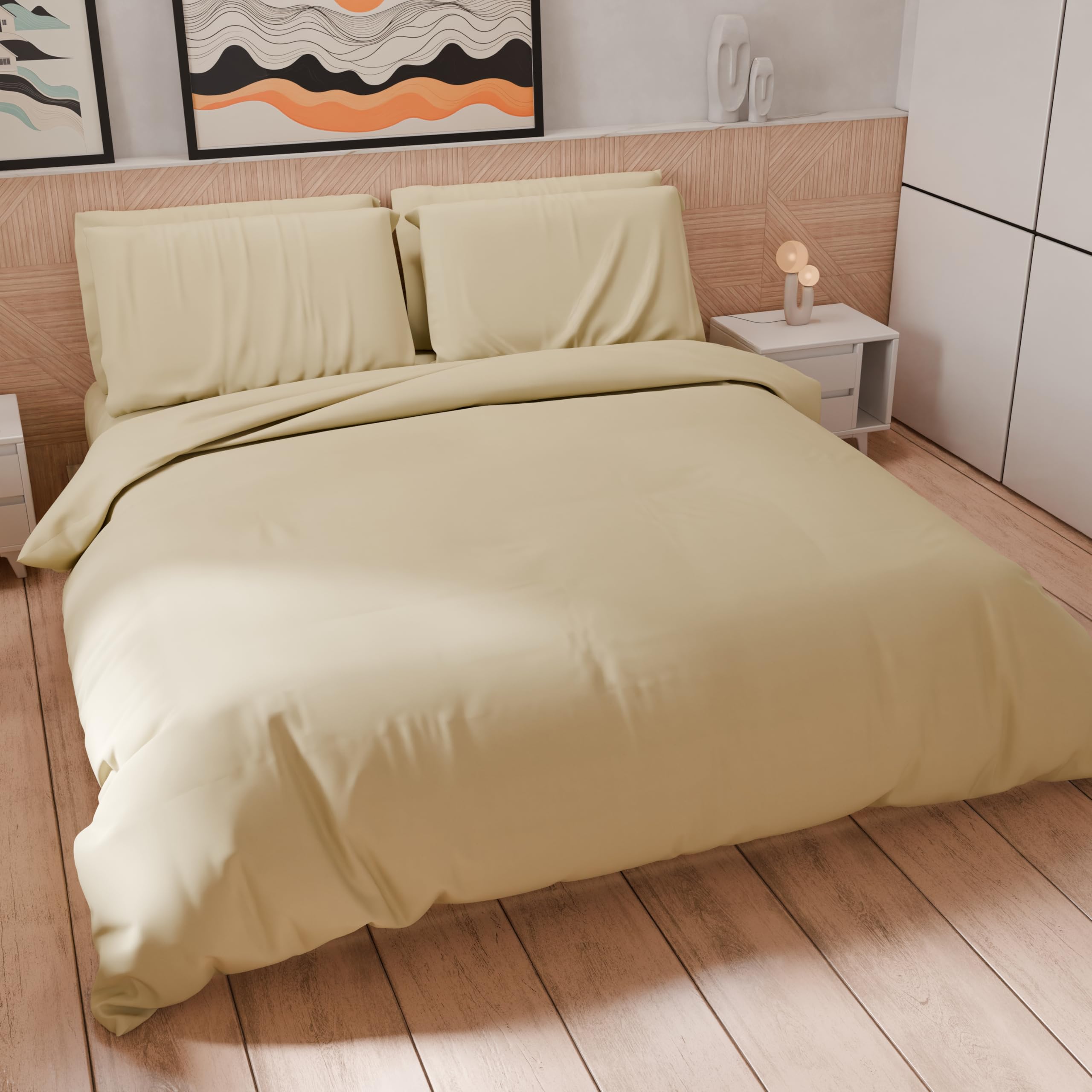 PETTI Artigiani Italiani - Single Duvet Cover Set 150 x 200 cm (1 Pillow Case 50 x 80 cm Included) Soft Microfibre Duvet Cover Set Taupe โ image 1