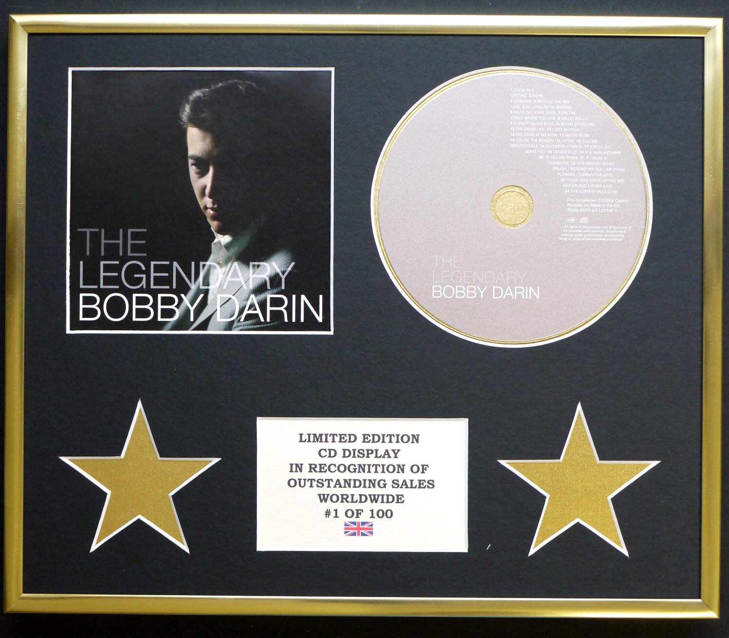 BOBBY DARIN/CD DISPLAY/LIMITED EDITION/COA/THE LEGENDARY