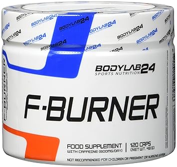 Bodylab24 F-Burner Kapseln , hochdosierte Fatburner Kapseln mit Koffein, Cayennepfeffer, grünem Tee Extrakt, für Diät und Def