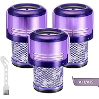 3 Pack V11 Vacuum Filters Replacement for Dyson V11 Animal V11 Torque Drive Complete V15 Detect V15s Detect Cordless Vacuum C