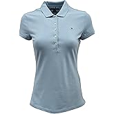 Tommy Hilfiger Women's Slim Fit Polo Shirt (Medium, Aquamarine)