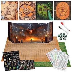CZYY Foldable Battle Mat with DM Screen, Game