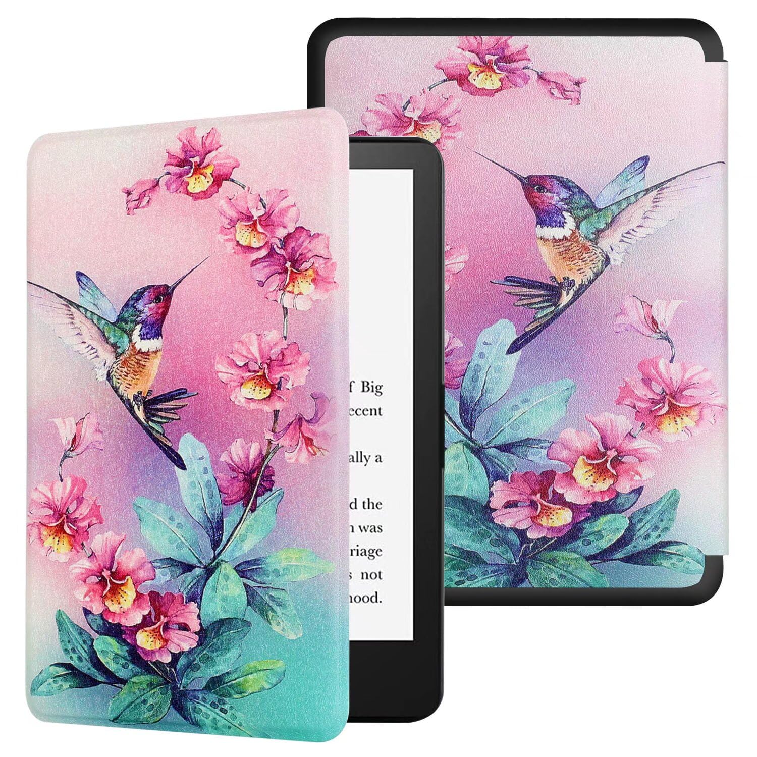 MOKASE Case for 6.8" Kindle Paperwhite (11th Generation 2021), PU Leather Magnetic Cover with Smart Auto Wake/Sleep for 6.8" Kindle Paperwhite & Signature Edition & Kids E-reader 2021, Hummingbird — image 1