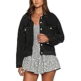 EG CHRIS G Women's Denim Jacket Loose Relaxed Fit with Pocket Trucker Jean Jacket Coats