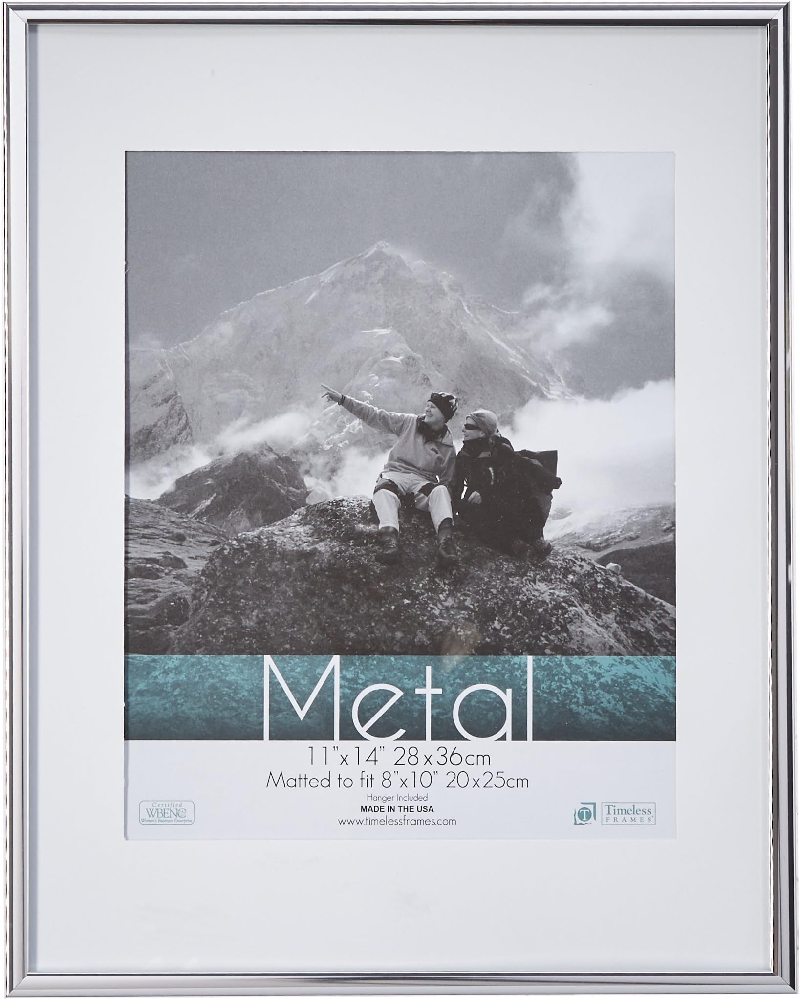 Timeless Frames Metal Photo Frame, 8 by 12-Inch, Silver