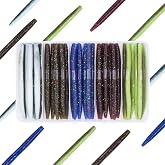 Bombrooster 4"/5" Senko Worms Kit, Salt Impregnated Soft Plastic Lures | 30/50/78/100 Wacky Worms for Bass Fishing, Freshwater &amp; Saltwater Applications,Artificial fishing bait