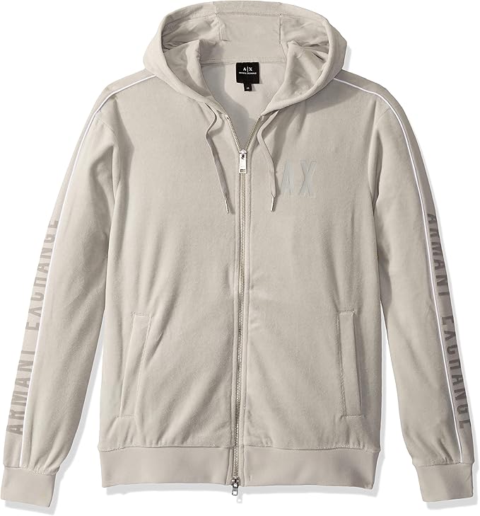 armani velour hoodie