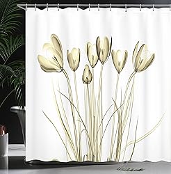 Ambesonne Flower Shower Curtain, X-ray Image of
