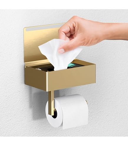 Soporte De Papel Higiénico De Mármol Gypie Con Estante, T | Meses Sin Interés
