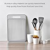 ZPSHYD Defrosting Tray 4-in-1 Double-Sided Chopping Board 14.4x9.8in Grey view 8
