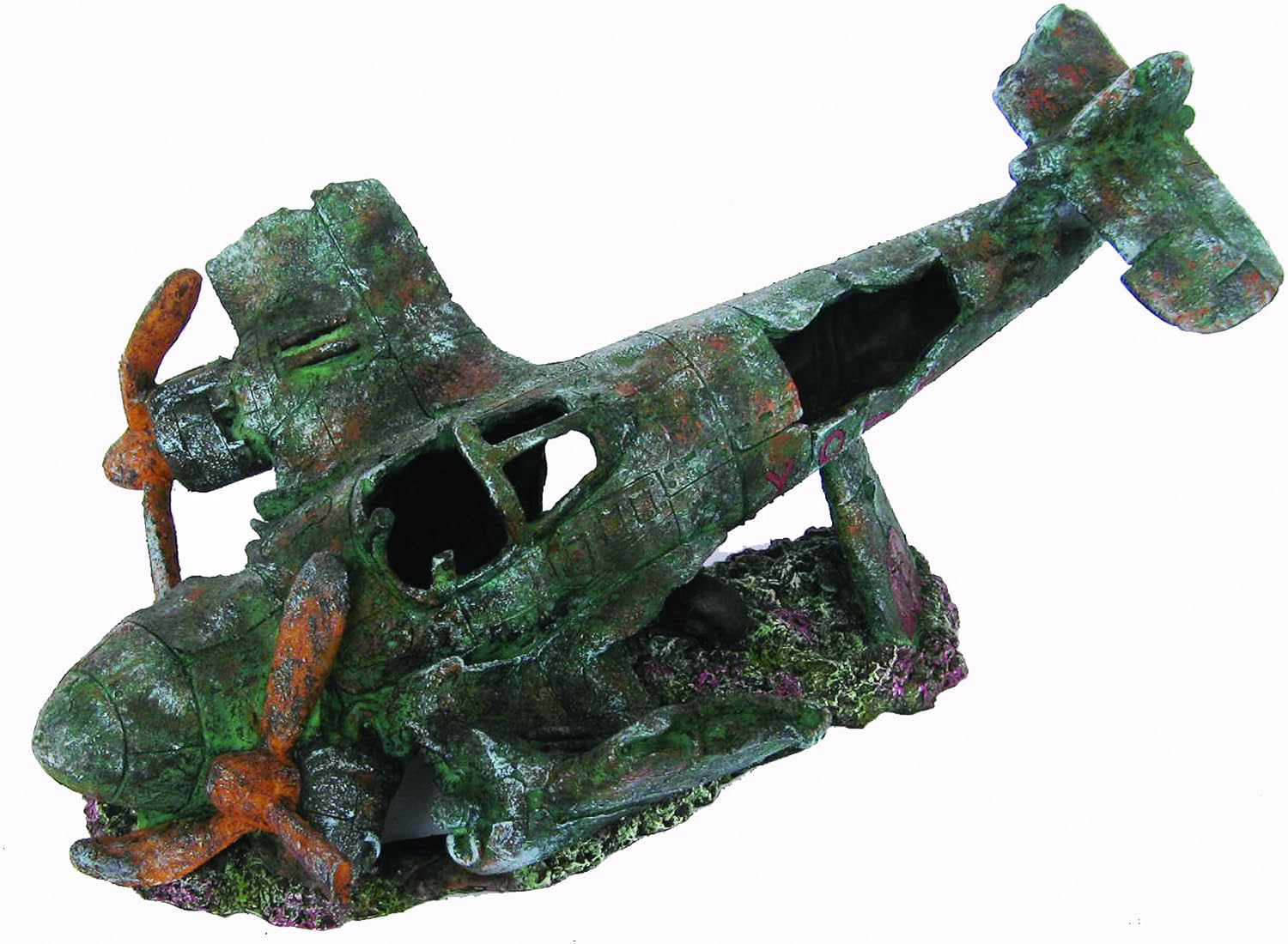 sunken plane aquarium decoration