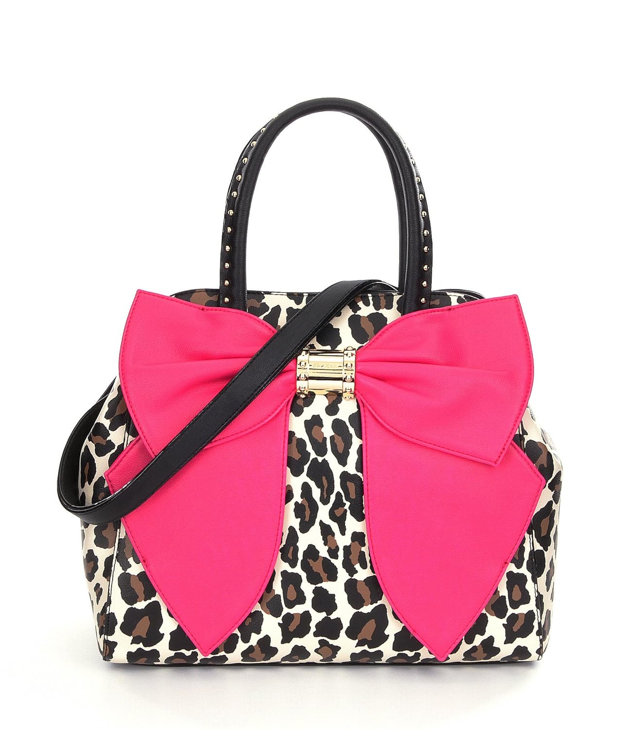 betsey johnson pink bow purse