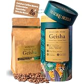 Madre Selva Geisha Coffee Beans Single Origin Colombian Medium Roast 8.8oz | Grown on one high-altitude farm and roasted in small batches, floral aroma with mandarin, mango and blueberry, in a gift tin