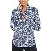 Cucuchy Womens V Neck Golf Polo Shirts Moisture Wicking Sports Workout Tops