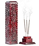 Crocon Handmade Red Marble Soapstone Incense Stick