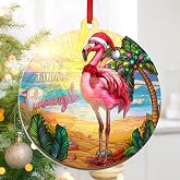 ARVEXO Flamingo Christmas Ornaments 2026 - Suncatcher Animal Ornaments for Tree - Flamingo Ornament for Tropical Christmas Decorations, Funny Pink Flamingos Gifts for Women Men, Beach Ornament