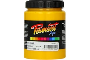 Permaset Aqua Standard 300ml Yellow - Screen Printing Ink for Fabric - Ideal Screen Printing Kit for Home Office, Starter Kit, Fabric Paint, Screen Printer and Other Fabric Ink