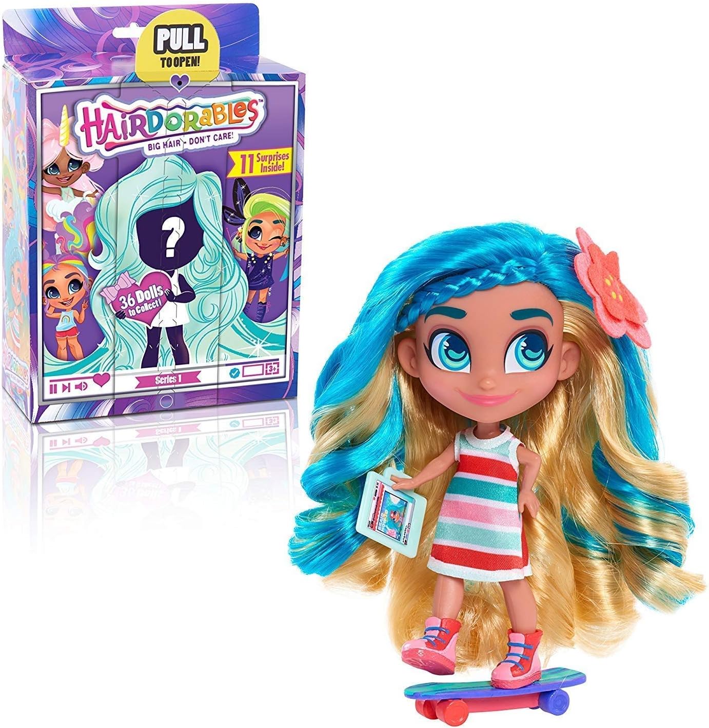 Toy Indoor Kids Girls Hairdorables Dolls Hairdorables ‐ Collectible Surprise Dolls and Accessories: Series 1 (Styles May Vary) 1, Multicolor Bonus (1) Sprinkle Donut Lipgloss & (1) Fashion Doll