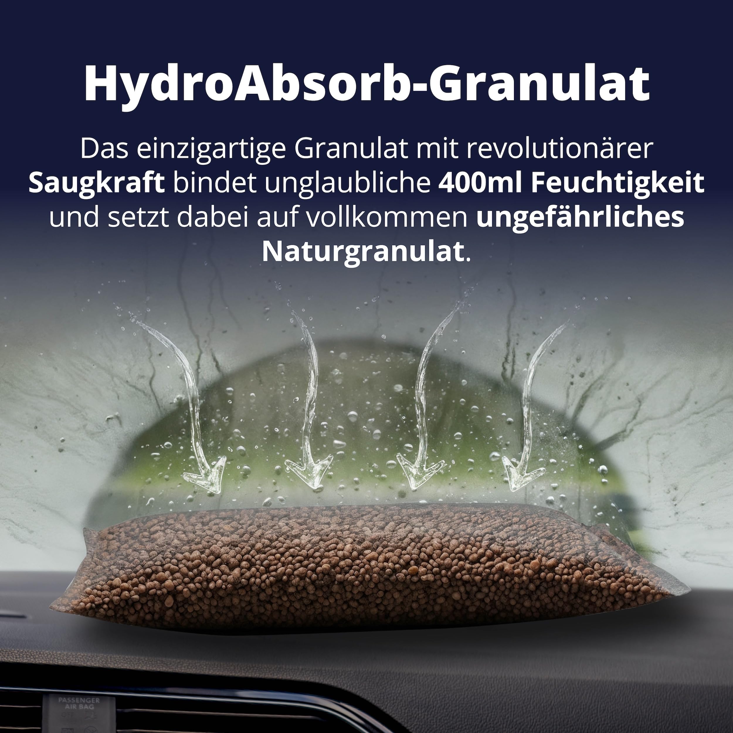 LICARGO Luftentfeuchter Auto 1 kg - Beschlagfreie Scheiben & klare Sicht - Auto Entfeuchter extra stark mit Naturgranulat, wiederverwendbar - gegen Feuchtigkeit & Schimmel im Autoinnenraum 4