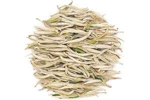 Oriarm Fuding Silver Needle White Tea Loose Leaf - Bai Hao Yinzhen Chinese Silver Tips Tea 2nd Grade - 100g (3.53-ounce)