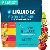 Liquid I.V. Electrolyte Powder, Signature Variety Pack, 16 Count | Scientifically Formulated | Clinically Proven Hydration | No Artificial Sweeteners | Non-GMO | Vegan | Powder Drink Mix