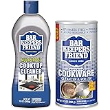 Bar Keepers Friend Cooktop Cleaning Bundle - with Cooktop Cleaner and Cookware Cleanser & Polish