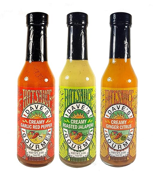 DAVE’S GOURMET CREAMY ROASTED JALAPENO HOT SAUCE, 8...