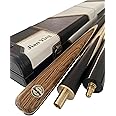 Jian Ying 57" 3/4 Jointed Billiard/Pool/Snooker Cue Set 5 Face-Spliced Ash Shaft with A Leather Cue Case