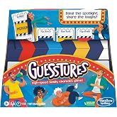 Hasbro Gaming Guesstures Game, Charades Games for 4 or More Players, Includes Customizable Cards and Clapper, Family Party Game for Ages 8 and Up