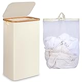 iEGrow Slim Laundry Hamper with Lid,75L Collapsible