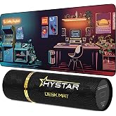 Hystar&reg; Extended Gaming Mouse Pad | XXL 36" x 16" | 5mm Thick, Waterproof Surface, Smooth Polyester Fabric, and Natural Rubber Base | Nostalgia