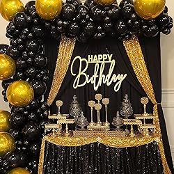 Black Backdrop Curtains 2 Panels 5ft x 10ft