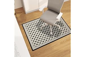 CHAKME Office Chair Mat for Hardwood Floor, 48"x36" Easy Glide Computer Desk Mat Protector for Rolling Chair Under Desk Rug Nonslip Backing, Machine Wash (Modern)