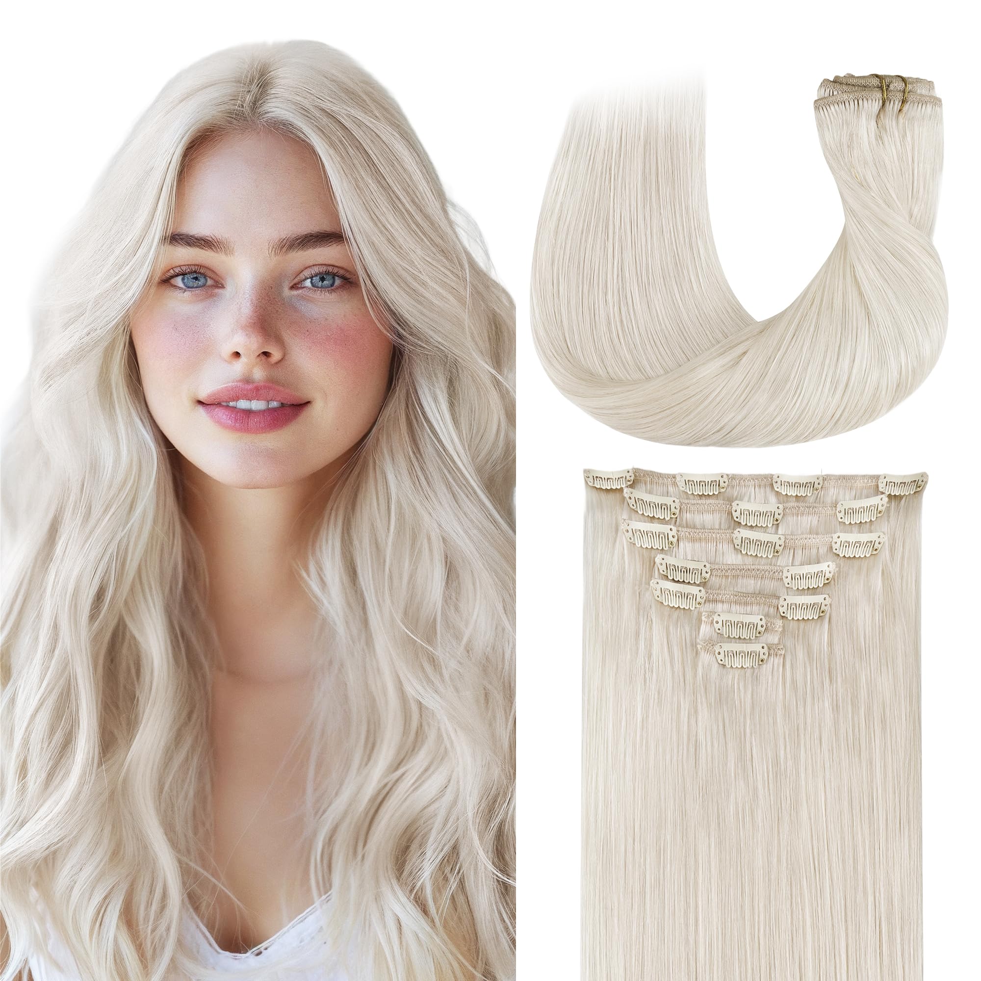 GOO GOO Clip in Hair Extensions Real Human