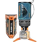 Jetboil Flash 1.0L Portable Fast Boil Stove for Camping and Backpacking with 1-Step Auto Ignition, New for 2025, Propane/Isob