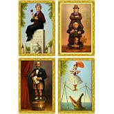 Halloween Decorations Haunted Mansion Wall Art, Vintage Halloween Decor Metal Tin Sign Set of 4, Gothic Victorian Horror Portrait Wall Decor, Spooky Indoor Outdoor Porch Sign, 8x12 Inch